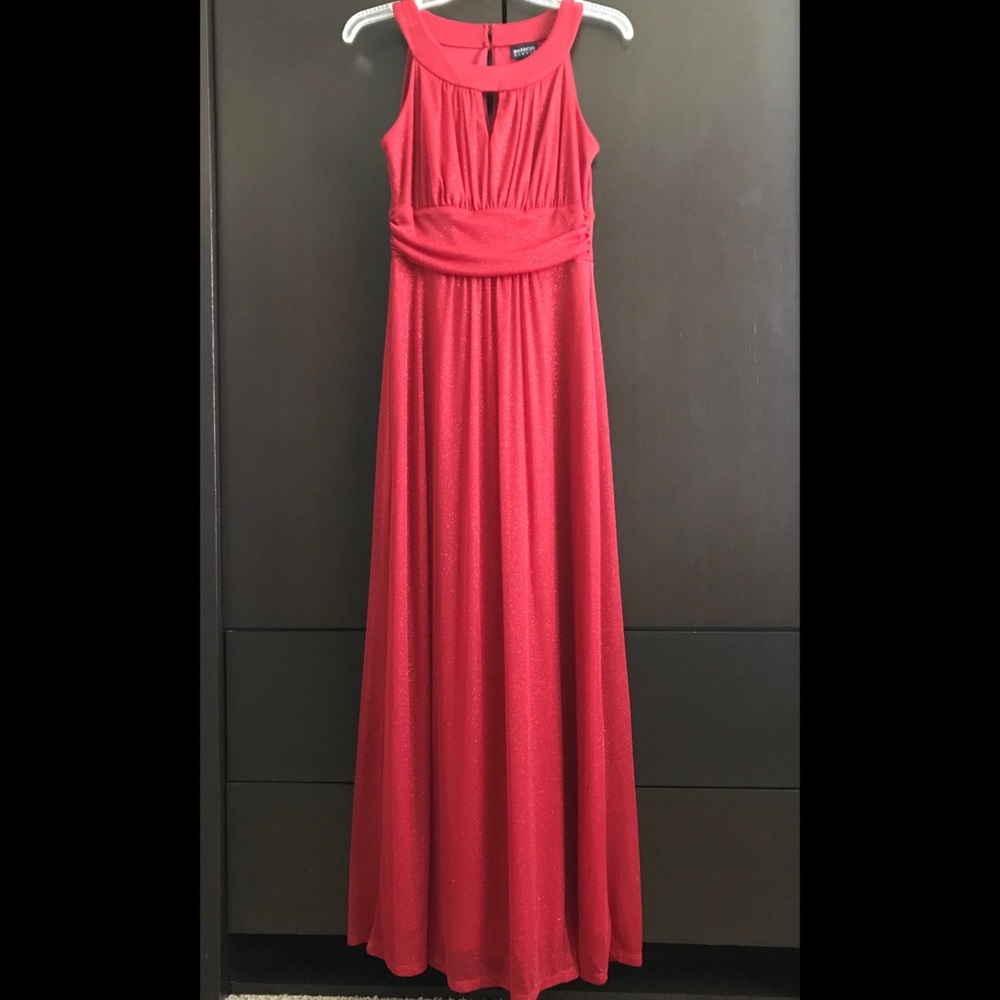 Red shimmer dress